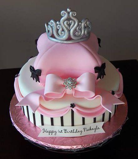 Black and Pink Princess Cake Black and Pink Princess Cake