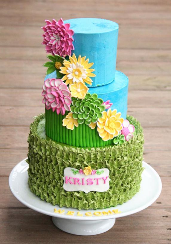 Spring birthday. Кремовый торт с яркими цветами. Торт с яркими цветами из крема. Яркие цветы из крема на торте. Двухъярусный торт украшенный кремом.