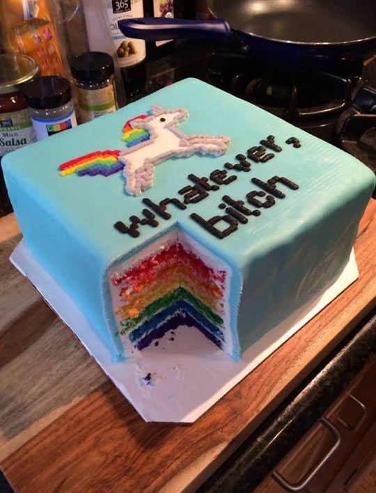 Whatever Bitch Rainbow Unicorn Cake Whatever Bitch Rainbow Unicorn Cake