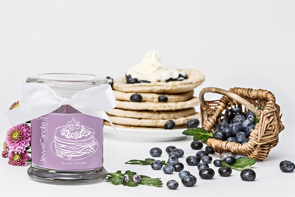 Blueberry Pancakes with Candles Blueberry Pancakes with Candles