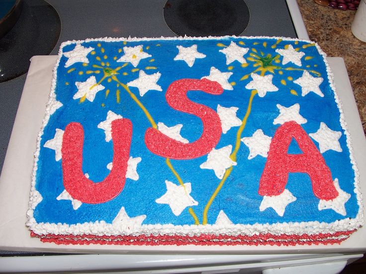 Fourth of July Sheet Cake Stars Fourth of July Sheet Cake Stars