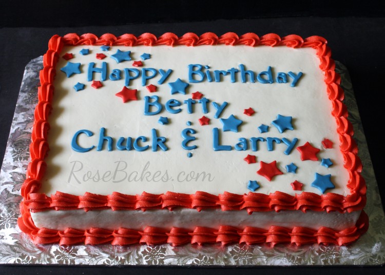Patriotic Birthday Sheet Cake Patriotic Birthday Sheet Cake