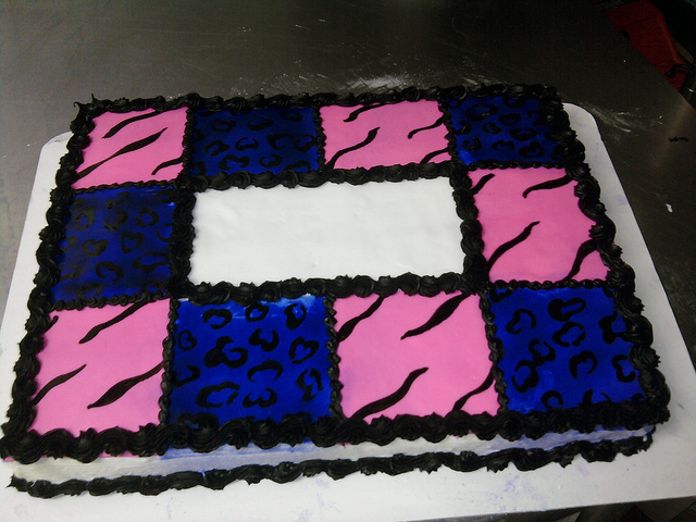 Pink and Purple Cheetah Cake Pink and Purple Cheetah Cake