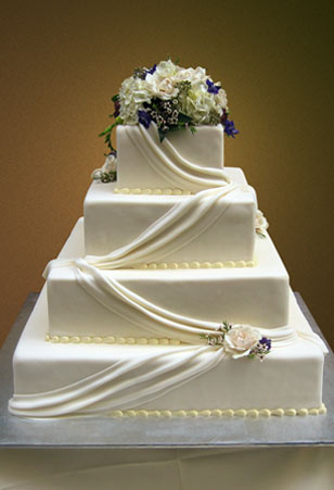 10 Simple Swag Designs For Cakes Photo Simple Elegant Wedding Cake