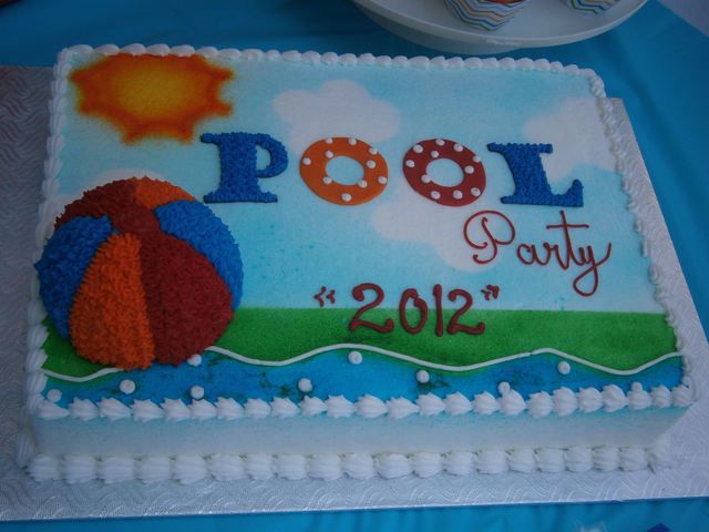 Summer Pool Party Birthday Cake Summer Pool Party Birthday Cake