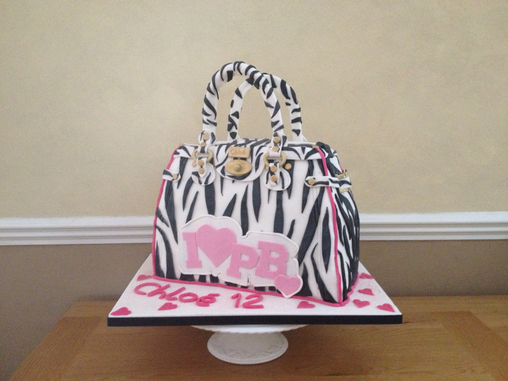 Zebra Print Handbag Cake Zebra Print Handbag Cake
