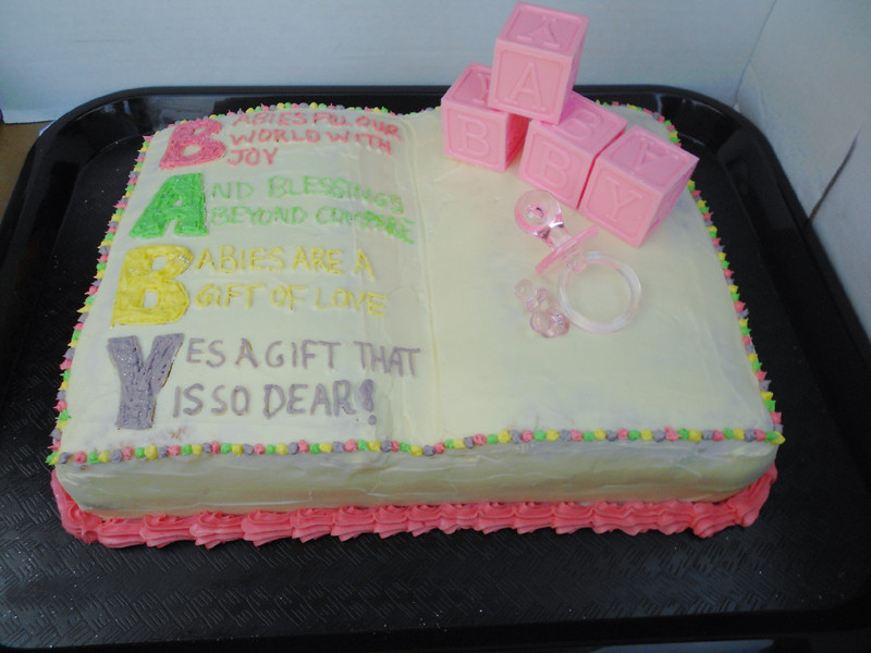 Baby Shower Book Cake