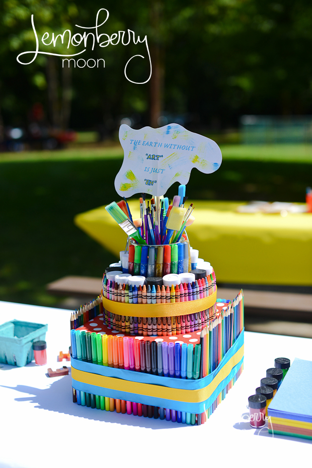 Art Themed Birthday Party Cake