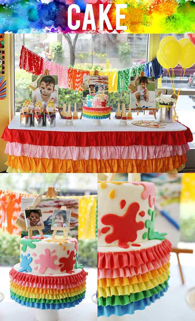 Art Themed Birthday Party Cake