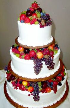 Fruit Decorated Wedding Cake Fruit Decorated Wedding Cake