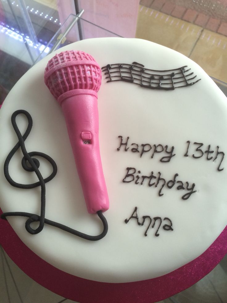 Happy Birthday Microphone Cake Happy Birthday Microphone Cake