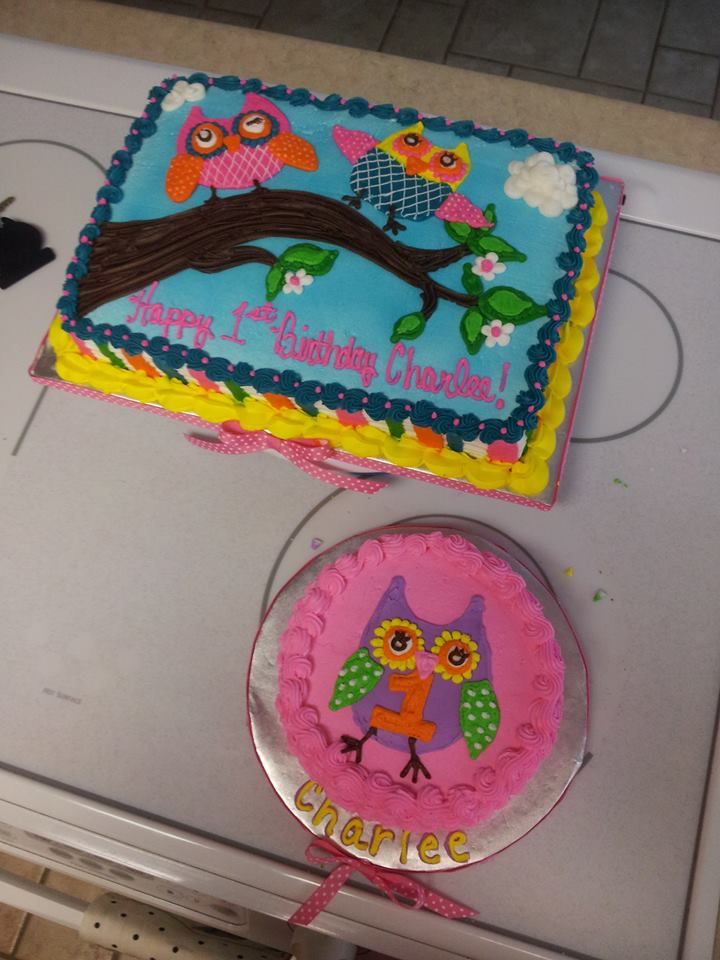 Owl Birthday Sheet Cake Owl Birthday Sheet Cake