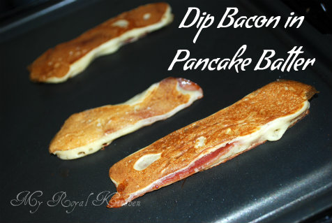 Pancake Batter Dipped Bacon Pancake Batter Dipped Bacon