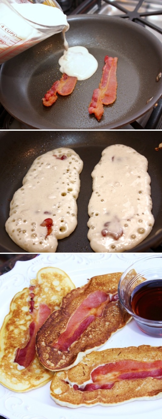 Pancake Wrapped Bacon Pancake Wrapped Bacon