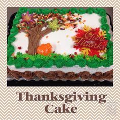 Thanksgiving-themed Sheet Cake Thanksgiving-themed Sheet Cake