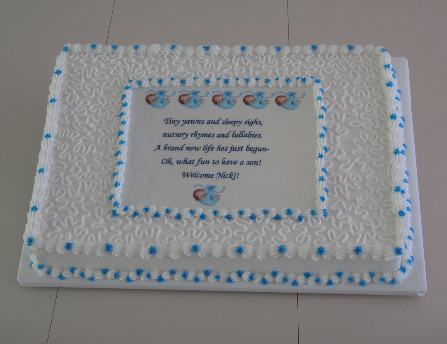 Baby Shower Sheet Cake Baby Shower Sheet Cake
