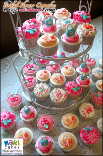 Bridal Shower Cake and Cupcakes Bridal Shower Cake and Cupcakes