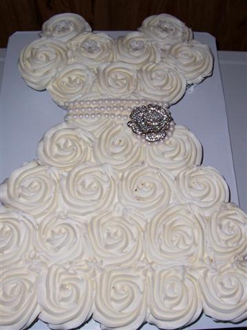 Bridal Shower Wedding Dress Cupcake Cake Bridal Shower Wedding Dress Cupcake Cake