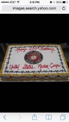 Marine Sheet Cake Marine Sheet Cake