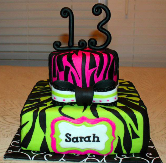 Rainbow Zebra Print Cake Rainbow Zebra Print Cake