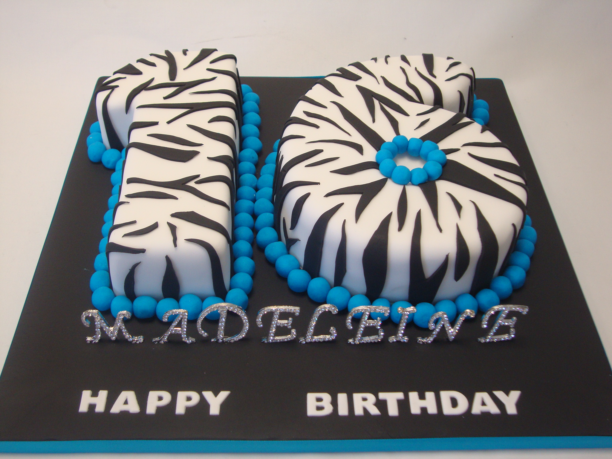 Zebra Print Number Cake Zebra Print Number Cake