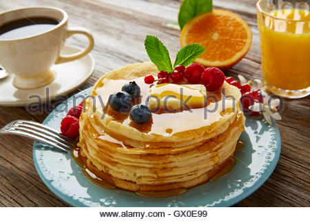 Berry Pancakes Orange Juice Berry Pancakes Orange Juice