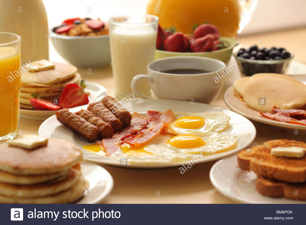 Breakfast Pancake Eggs and Bacon Breakfast Pancake Eggs and Bacon