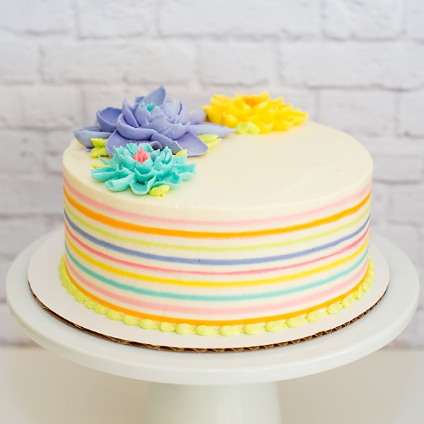 Buttercream Striped Cakes Buttercream Striped Cakes