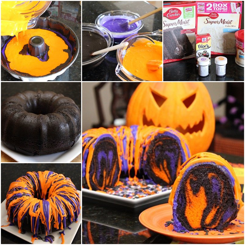 Halloween Rainbow Bundt Cake Recipe Halloween Rainbow Bundt Cake Recipe