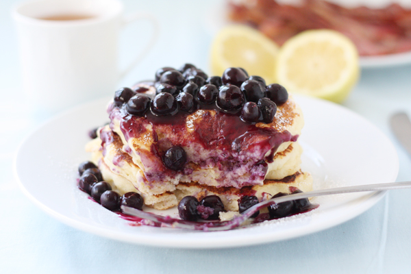 Lemon Ricotta Pancakes with Blueberries Lemon Ricotta Pancakes with Blueberries