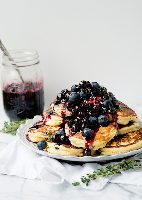 Pancakes with Blueberry Sauce Pancakes with Blueberry Sauce