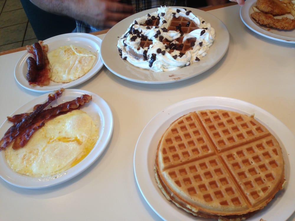 Waffles Bacon Eggs and Sausage Waffles Bacon Eggs and Sausage