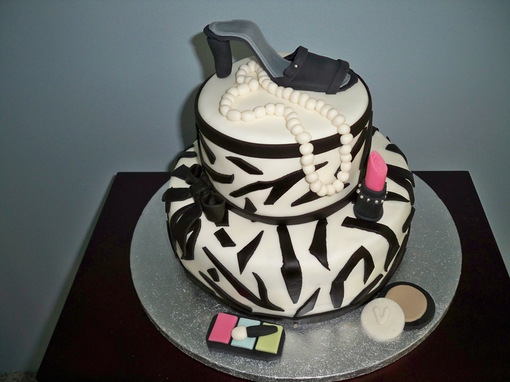 Zebra Print Makeup Cake Zebra Print Makeup Cake