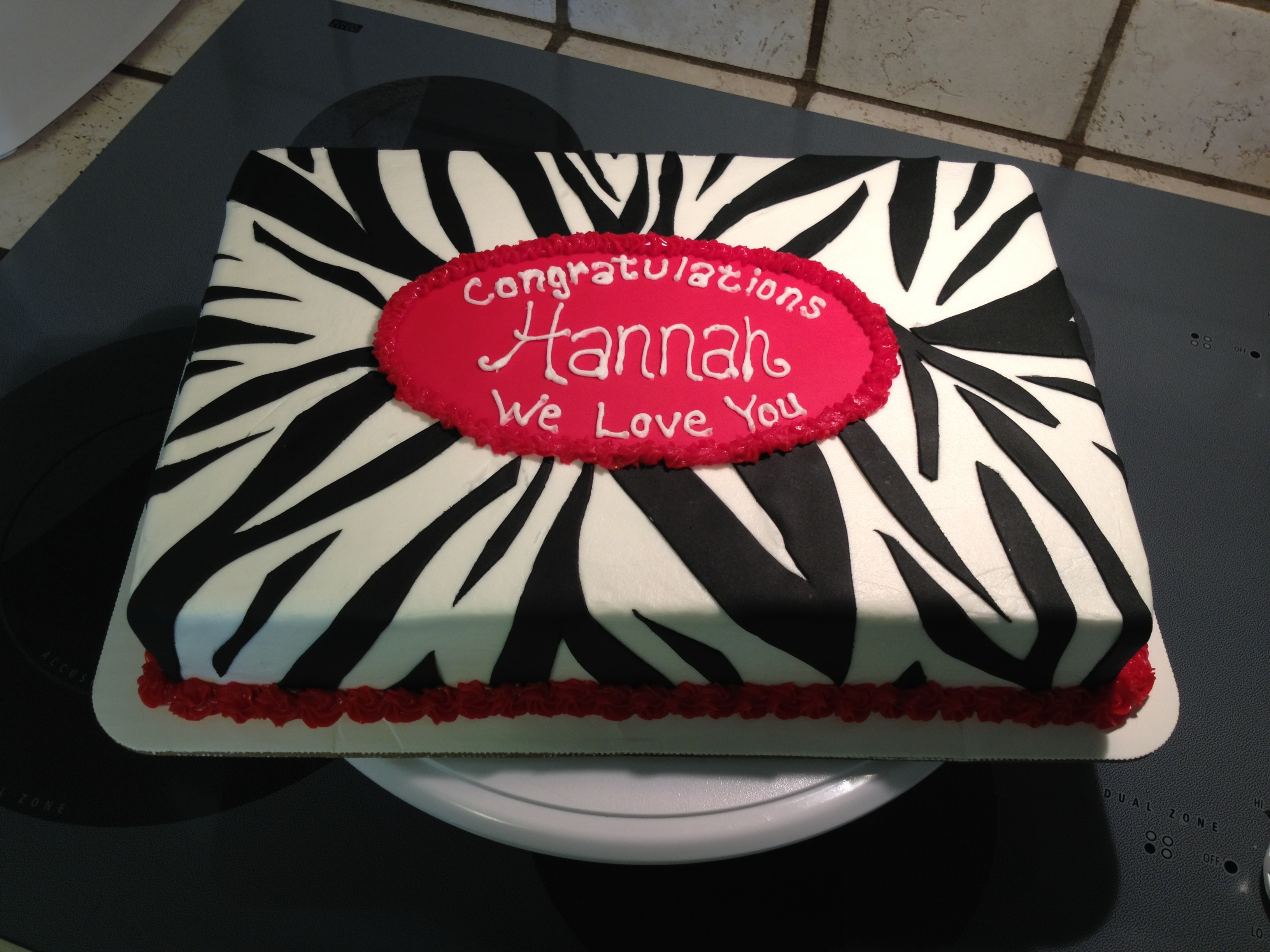 Zebra Striped Birthday Sheet Cakes Zebra Striped Birthday Sheet Cakes