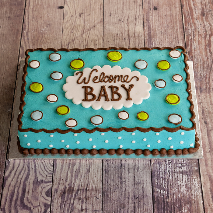 Boy Baby Shower Sheet Cake
