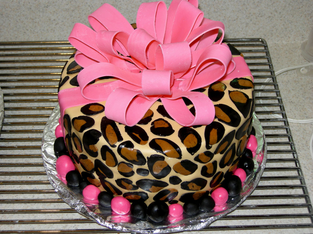 Leopard Print Birthday Cake Leopard Print Birthday Cake