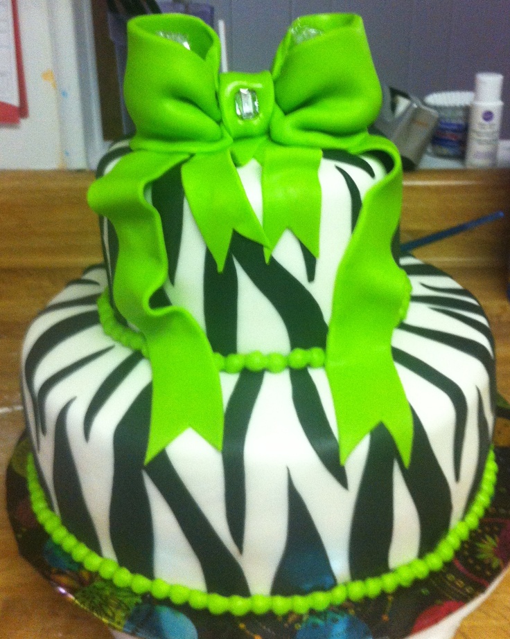 Lime Green Zebra Cake Lime Green Zebra Cake