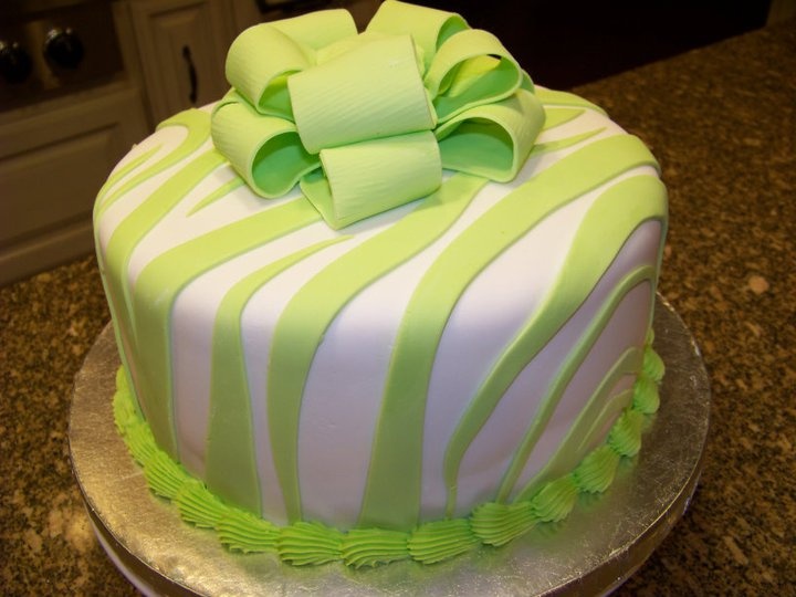 Lime Green Zebra Print Birthday Cake Lime Green Zebra Print Birthday Cake