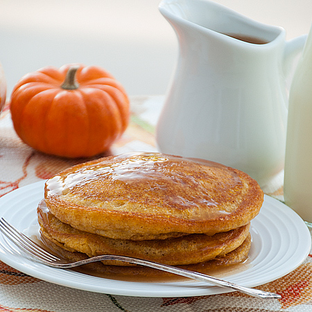 Pumpkin Pancakes with Apple Cider Syrup Pumpkin Pancakes with Apple Cider Syrup