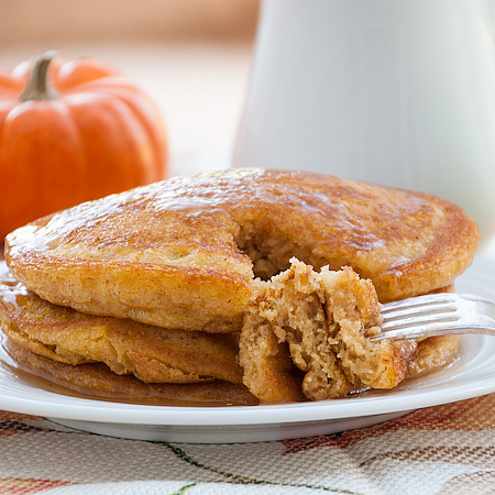 Pumpkin Pancakes with Apple Cider Syrup Pumpkin Pancakes with Apple Cider Syrup