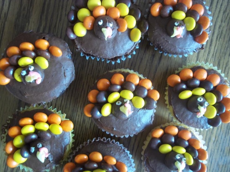 6 Photos of Happy Thanksgiving Turkey Cupcakes