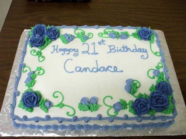 Sheet Cake with Roses and Vines Sheet Cake with Roses and Vines