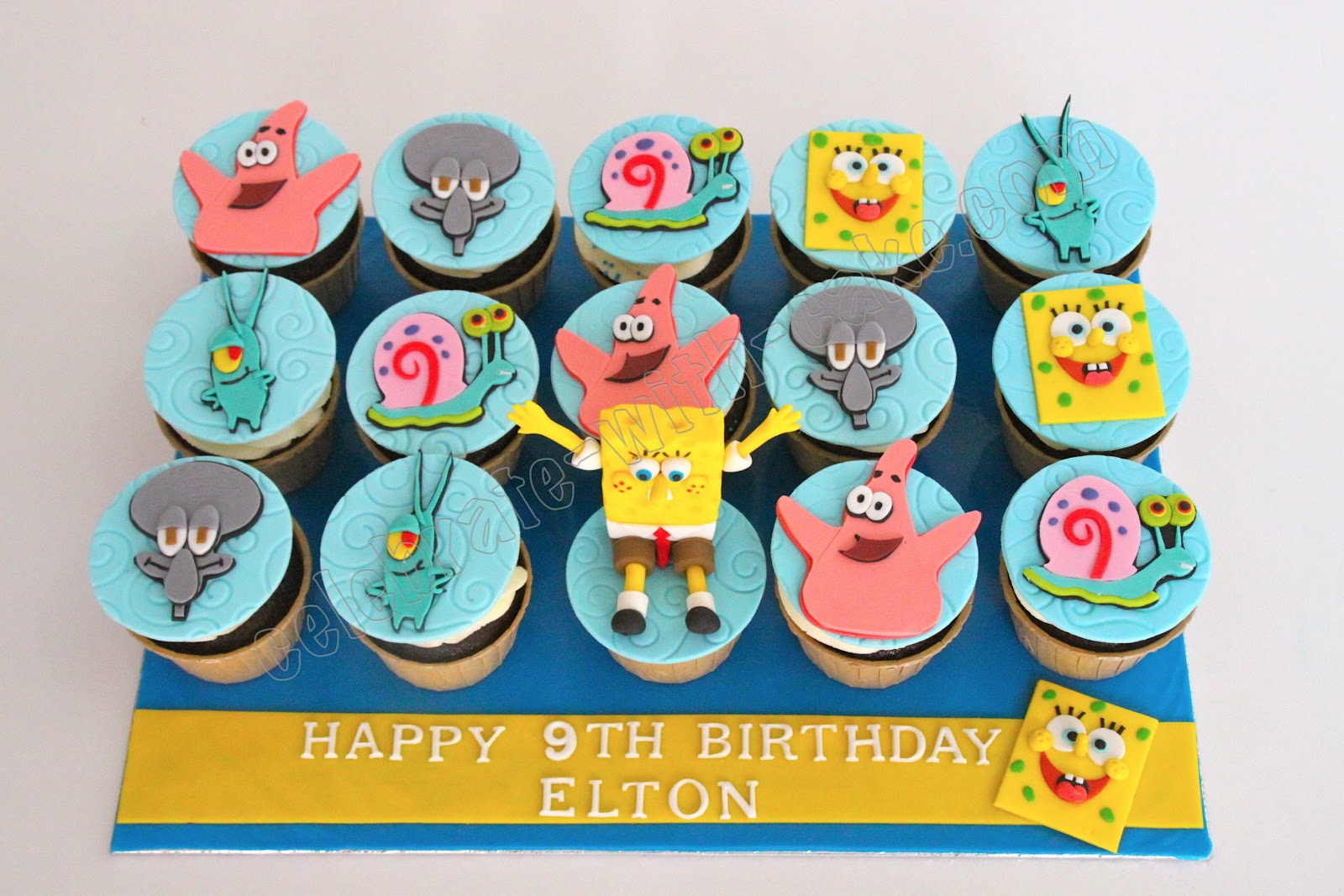 11 Spongebob Cupcakes Ideas Photo Spongebob Cupcake Cake