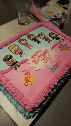 Super Hero Girls Birthday Sheet Cake Super Hero Girls Birthday Sheet Cake