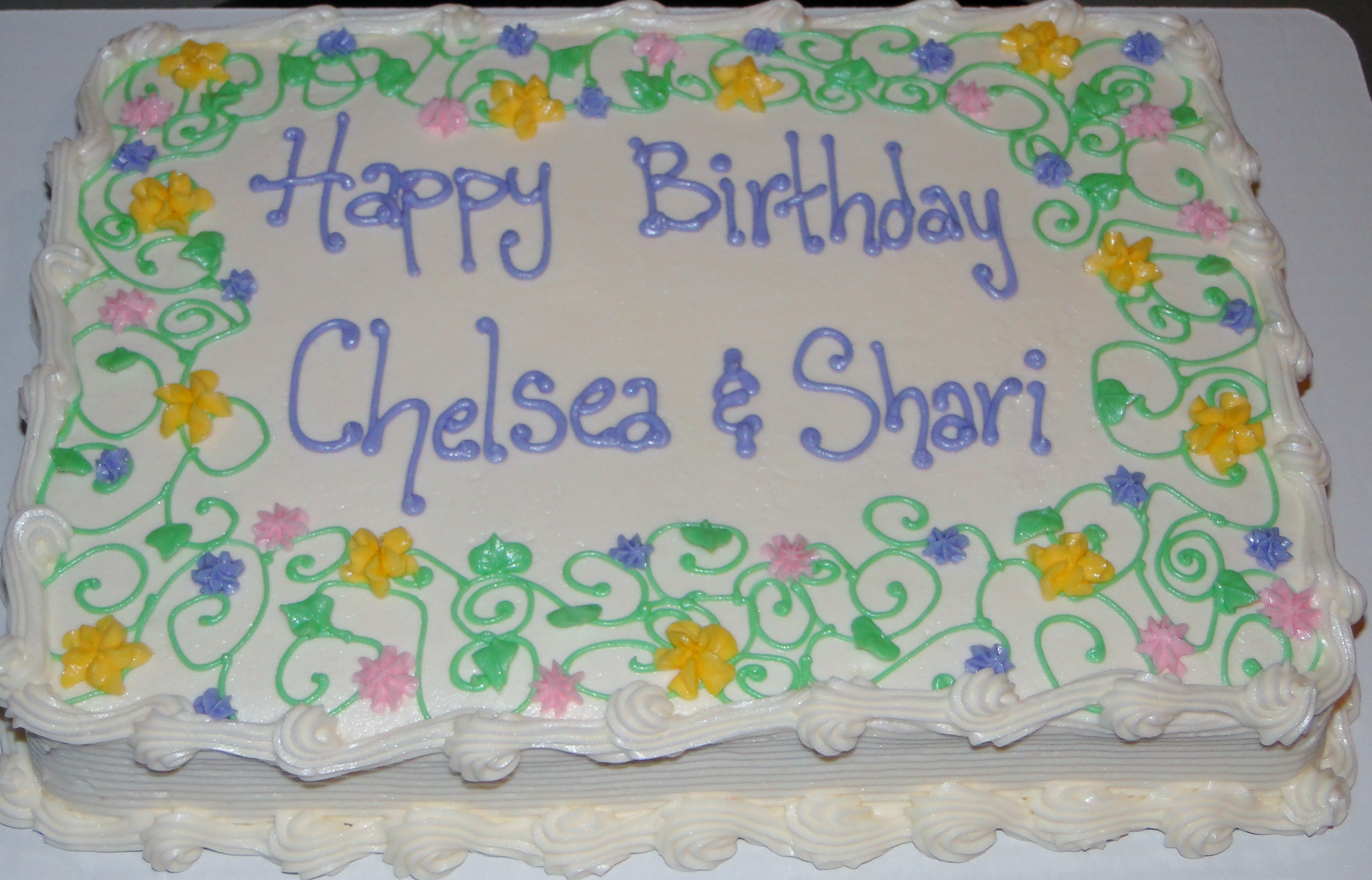 Vines with Flowers Sheet Cakes Vines with Flowers Sheet Cakes