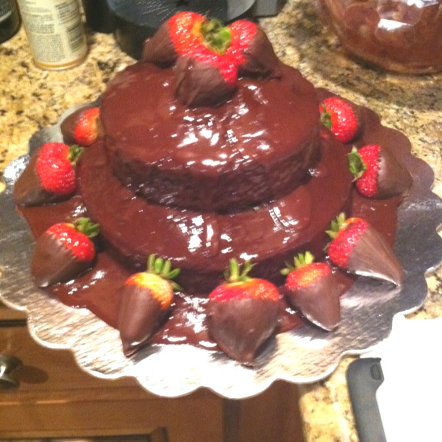 Chocolate Cake with Ganache Chocolate Cake with Ganache