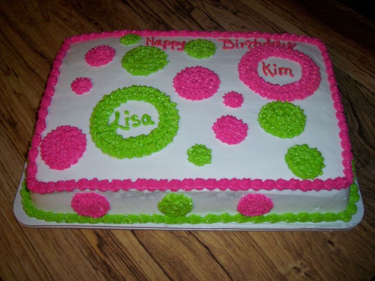 Hot Pink and Lime Green Cake Hot Pink and Lime Green Cake