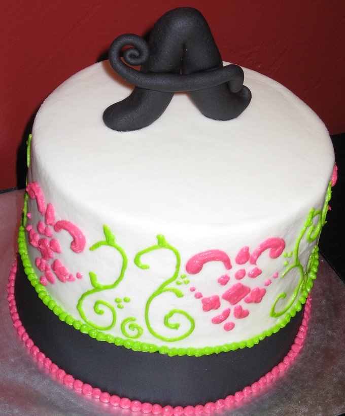 Hot Pink and Lime Green Cake Hot Pink and Lime Green Cake
