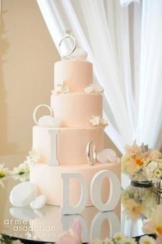 Light Pink Wedding Cake Light Pink Wedding Cake