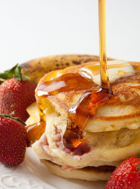 Strawberry and Banana Pancakes Strawberry and Banana Pancakes